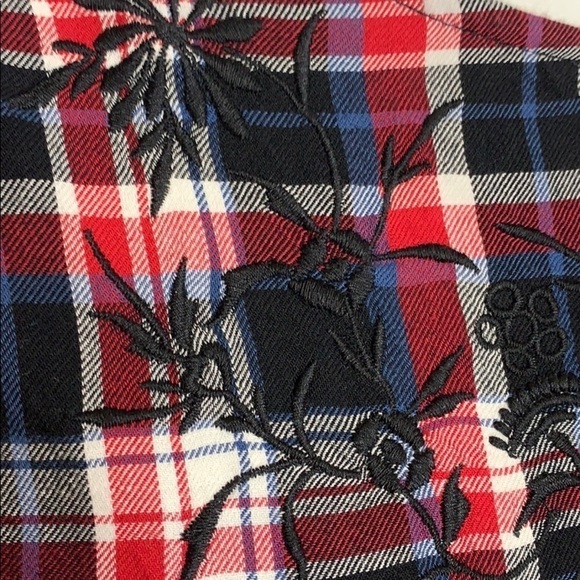 Beachlunchlounge Silvie Embroidered Peplum Top SzM - Picture 3 of 8